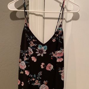 Black Floral Spring Maxi Dress